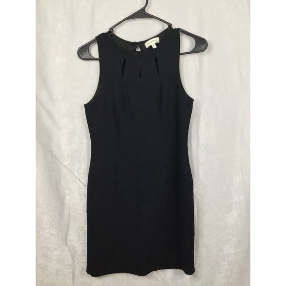 Monteau Los Angeles Sleeveless Mini Dress Keyhole Back/Front Black Medium - Picture 3 of 8